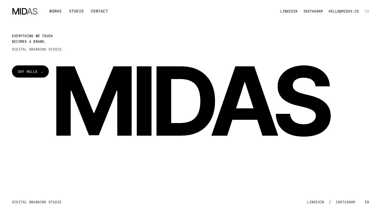 Brand With Midas live site preview