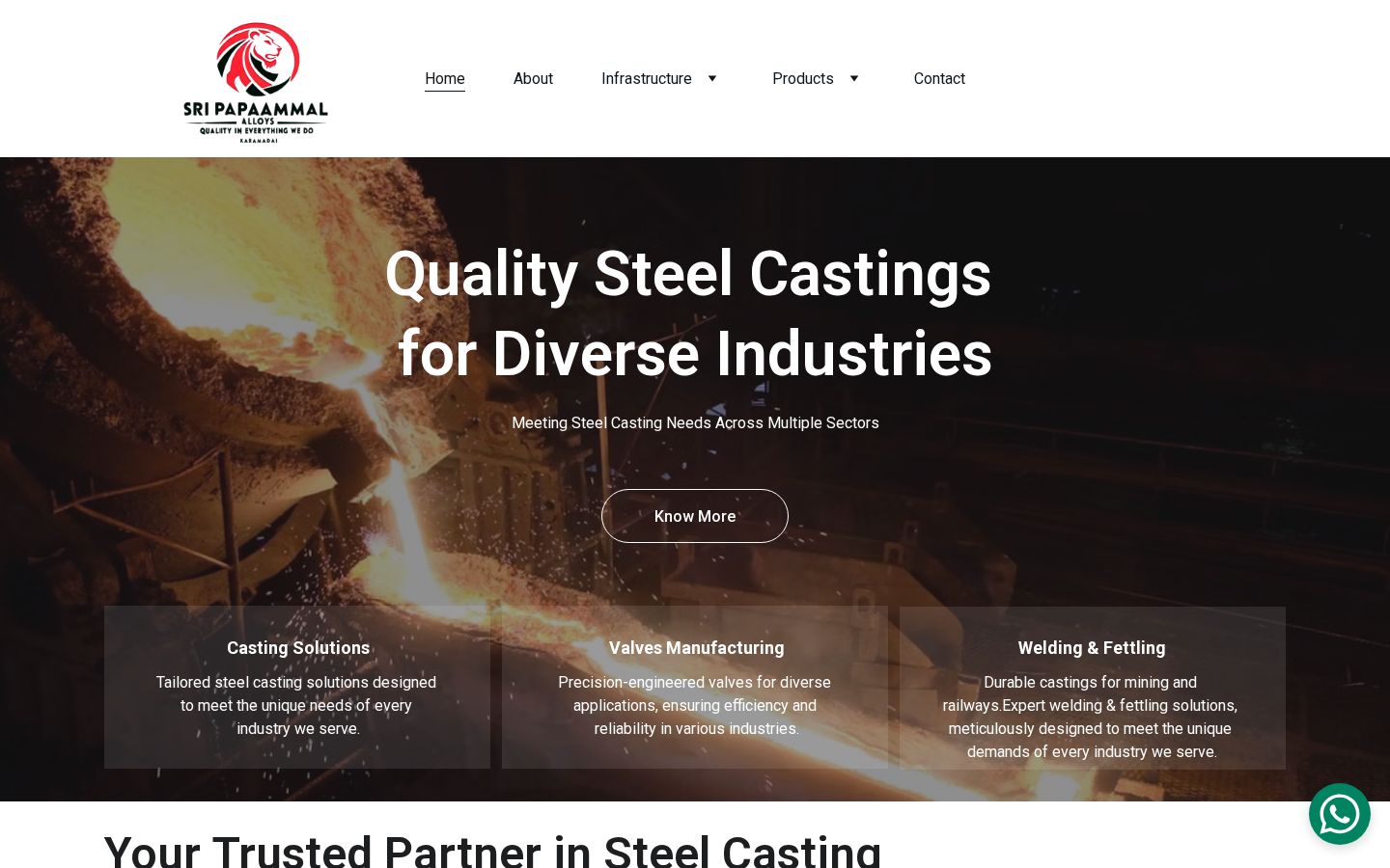 Sripapaammal Alloys site preview