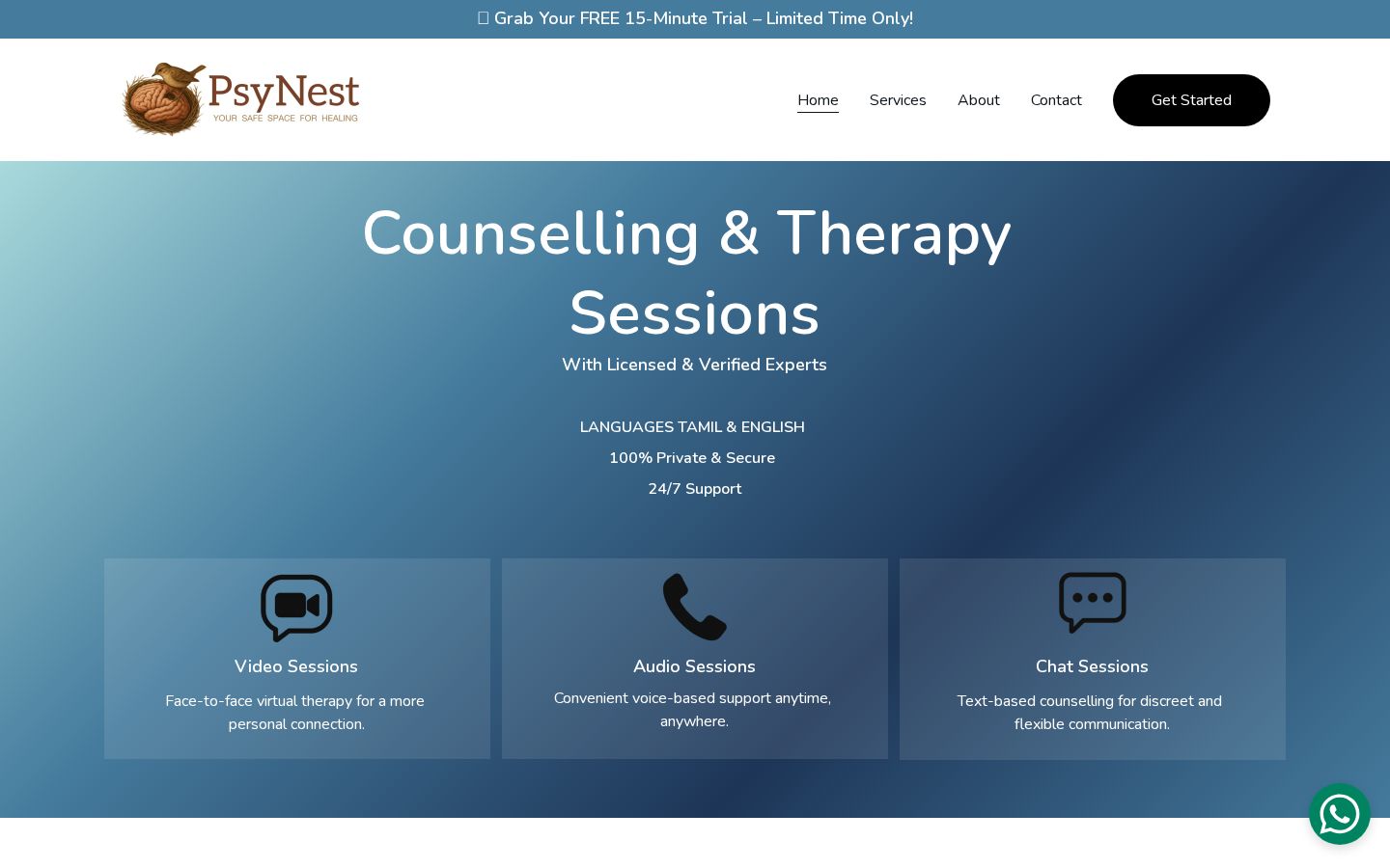 PsyNest site preview